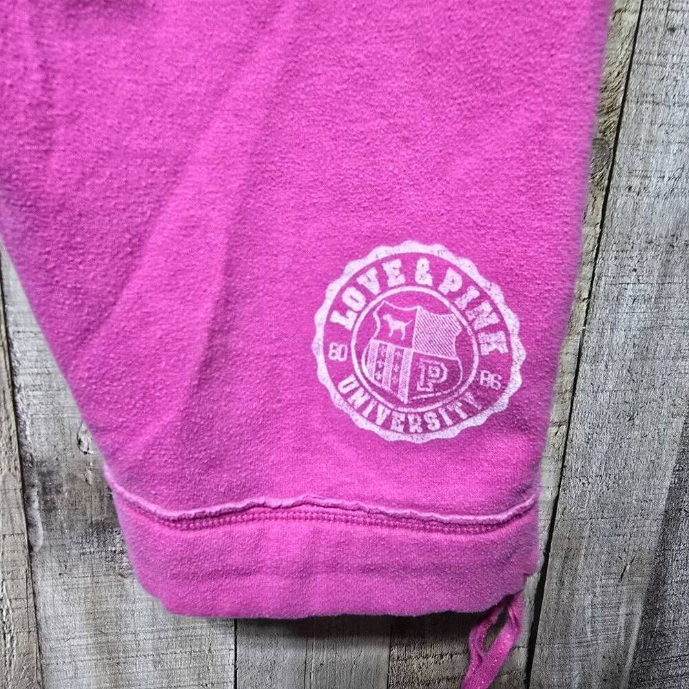 Victoria's Secret PINK University Vintage Y2K Pink Capri Cropped Sweatpants XS - Picture 4 of 5